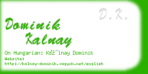dominik kalnay business card